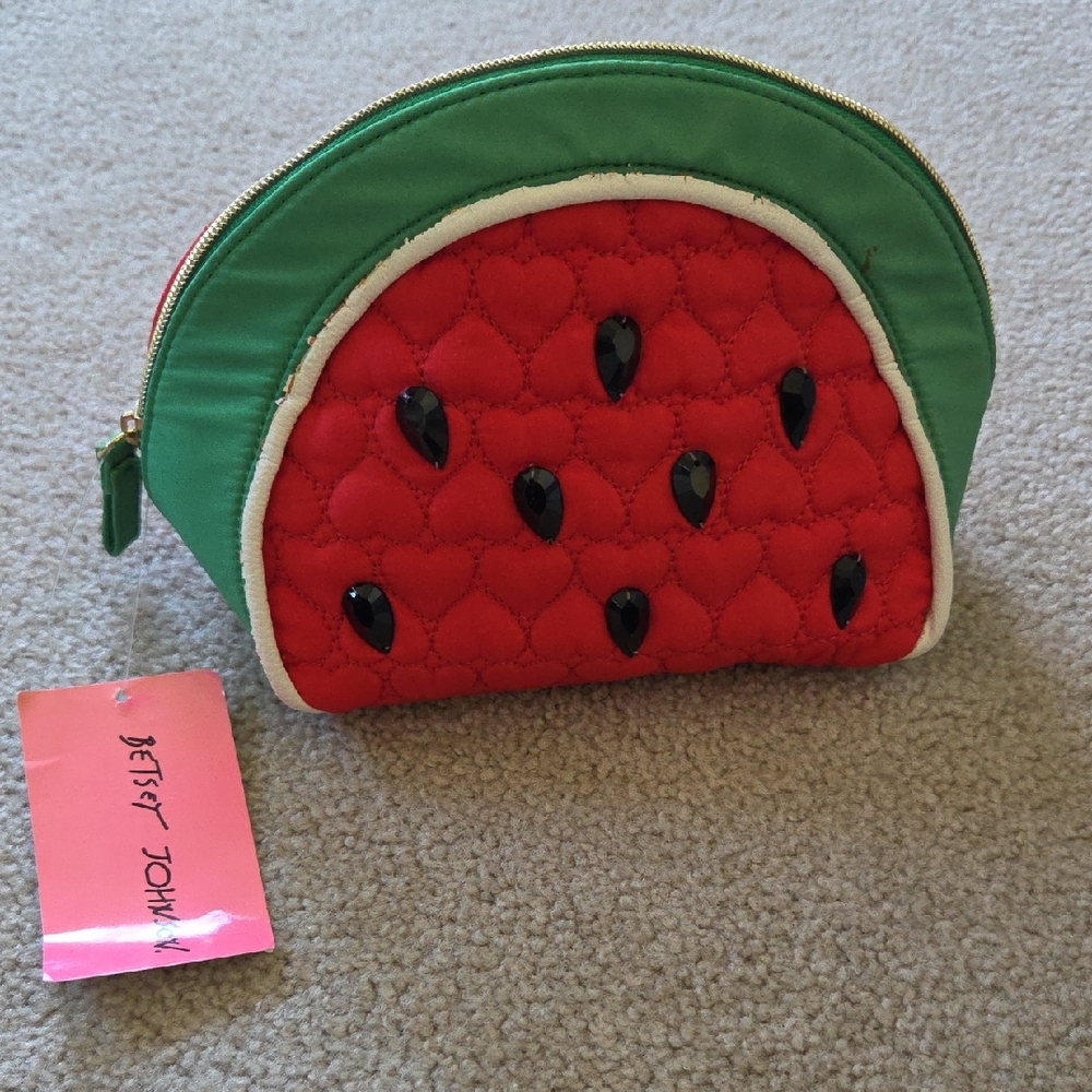 NWT Betsey Johnson Watermelon Cosmetic Bag